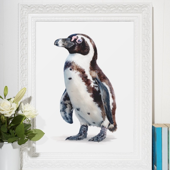 Watercolor African Penguin Portrait Wall Art Print Unframed - Antarctic Charm - Picture 7 of 7